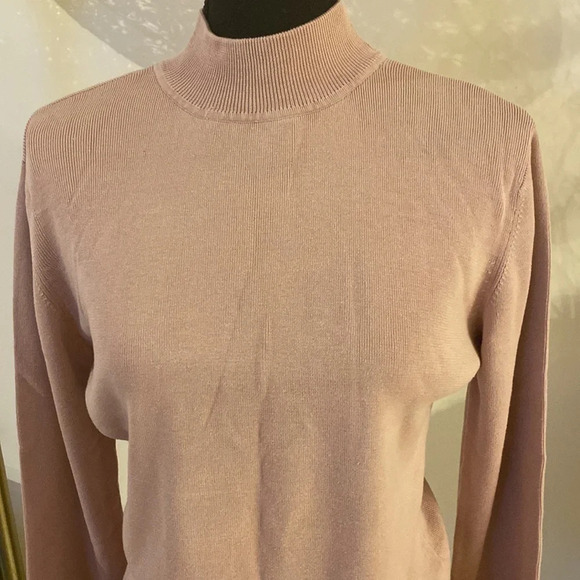 ANNA grey silk sweater size XL - Picture 2 of 4